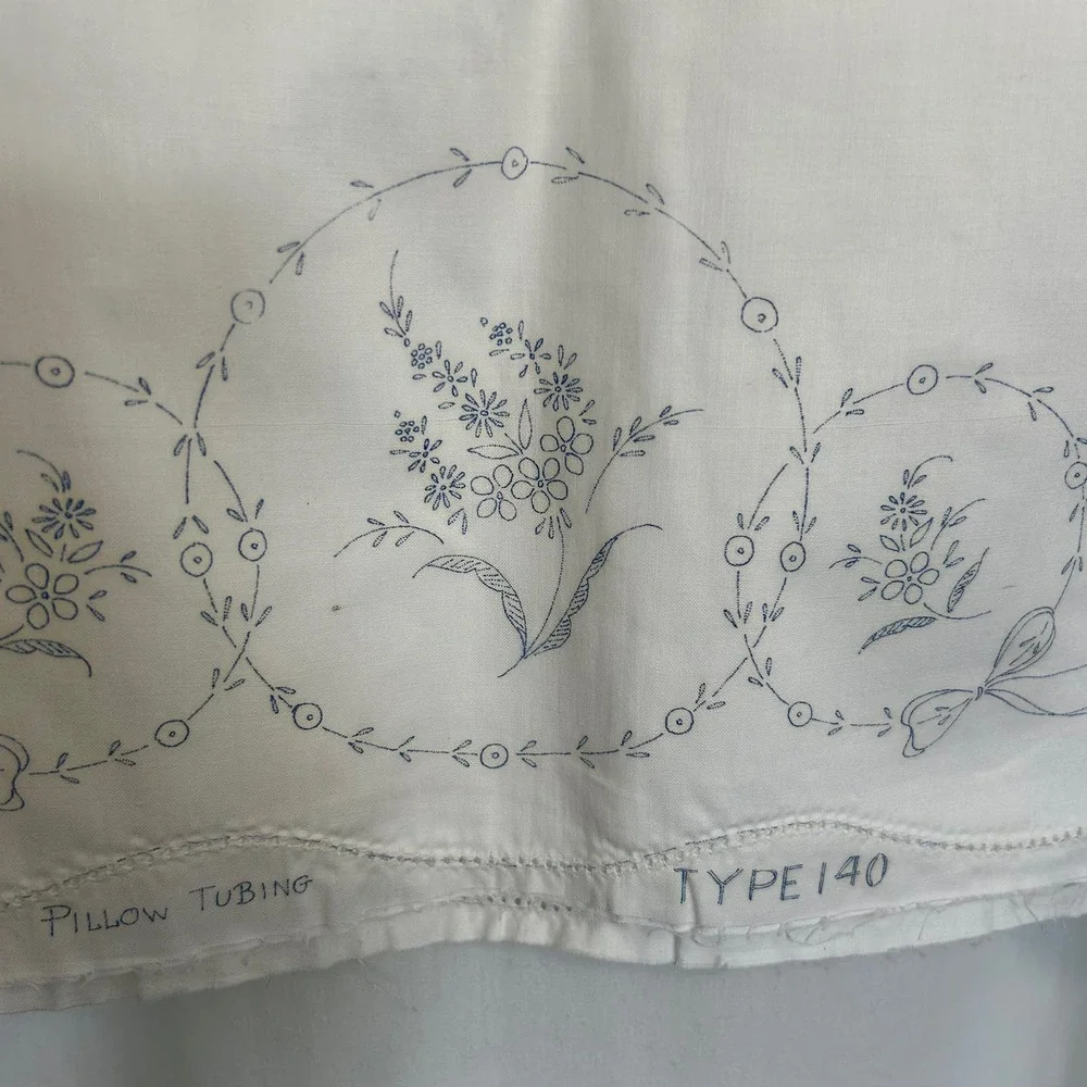 Vintage Minuet‎ Stamped Floral Pillow Tubing #3620 To Embroider 64x21 NOSWT